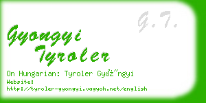 gyongyi tyroler business card